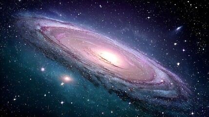Fototapeta premium Spiral galaxy in deep space (1)