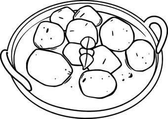 Delicious Creamy Soup with Meatballs and Herbs