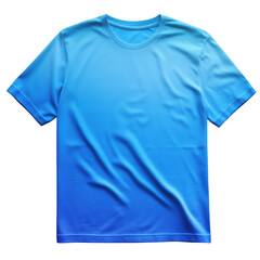 Blue gradient t shirt apparel isolated on transparent background