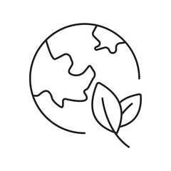 Ecology and environment line icon. Environment, sustainability, nature, recycle, renewable energy, eco-friendly, forest, wind power, green symbol and more.