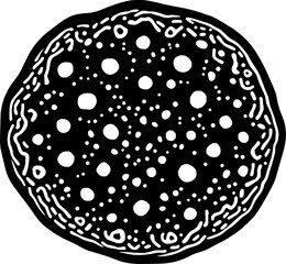 Abstract Black And White Circular Pattern Design