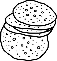 Stack of Flatbreads A Simple Culinary Illustration