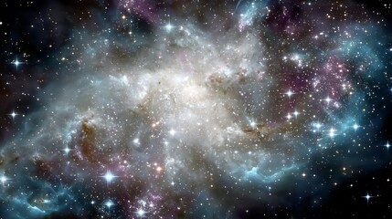 Cosmic nebulae in a vibrant galaxy