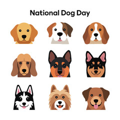 Playful Typography Designs for National Dog Day – Bold Quotes, Paw Prints, and Fun Graphics Perfect for Dog Lovers. Ideal for T-shirts, Posters, and Social Media Posts.