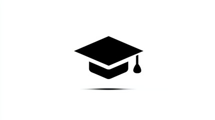 Minimalist Graduation Cap Icon Vector Graphic Design
