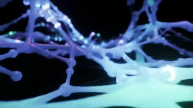 Abstract Network Pulsating Rhythmically to Implied Sound Waves