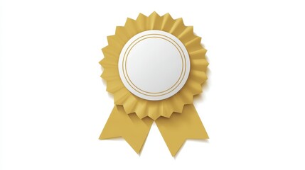 Gold Award Ribbon Certificate Icon Achievement Badge