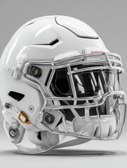 Fototapeta premium White football helmet in clean mockup display
