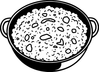 Creamy Risotto in a Rustic Pan A Culinary Delight