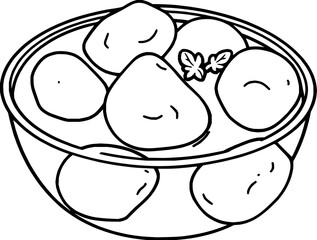 Delicious Yellow Dumplings in Rich Orange Sauce