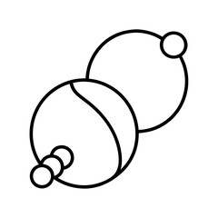 Round Bead Outline Line Art Vector Format