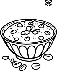 Creamy Oatmeal Bowl with Toasted Chickpeas and Oats