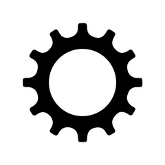 Stylized gear graphic illustration for mechanical design and engineering applications