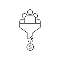 related to sales and marketing. Outline icon collection. Editable stroke. Vector illustration