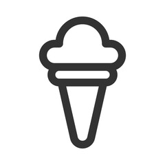 Outline Icon of an Ice Cream Cone