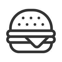 Burger Icon Outline Illustration