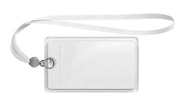 Clear identification badge with lanyard for events and conferences