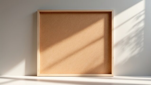 Framed board made of cork