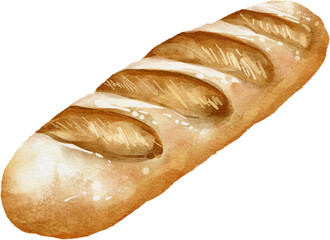 watercolor baguette