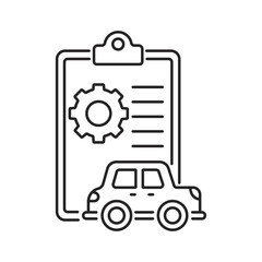 car service icon pack. vector thin line turbo engine, vehicle inspection, technical support, alloy wheel, oil, tools, car icons suitable for apps and websites ui designs.