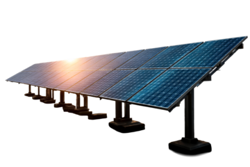 Solar panels generating energy in a sustainable environment