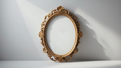 Retro Style Vintage Picture Frame Set Against Plain Background