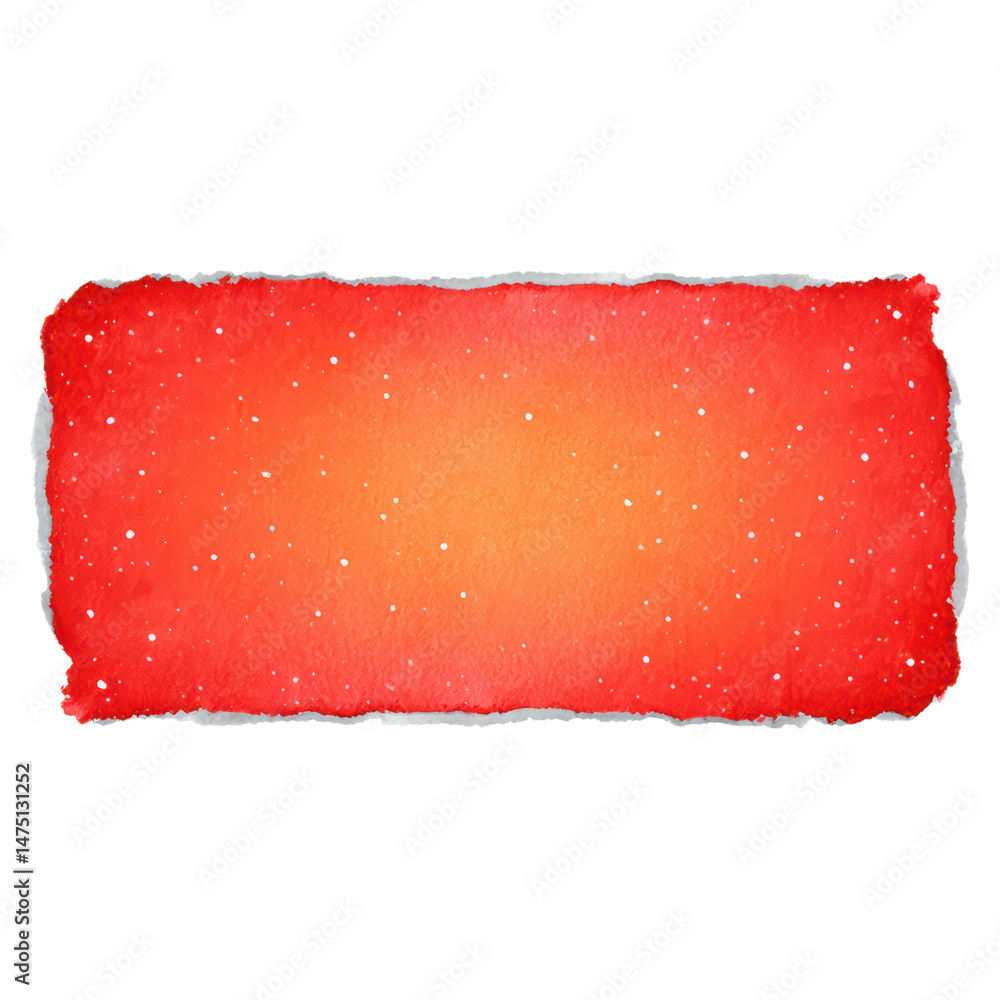 Poster vibrant red and orange gradient background with soft grunge texture, isolated on transparent backgro