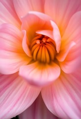 close up of a pink flower with a white center