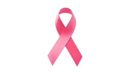 Pink Awareness Ribbon Symbol Isolated on White Background, Breast Cancer Awareness Ribbon, Pink Symbol of Support, Pink Ribbon Symbol