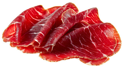 Thinly sliced beef garnishing for culinary dishes