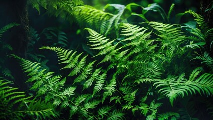 Obraz premium Exquisite natural fern arrangement. Attractive backdrop designed with green fern leaves.