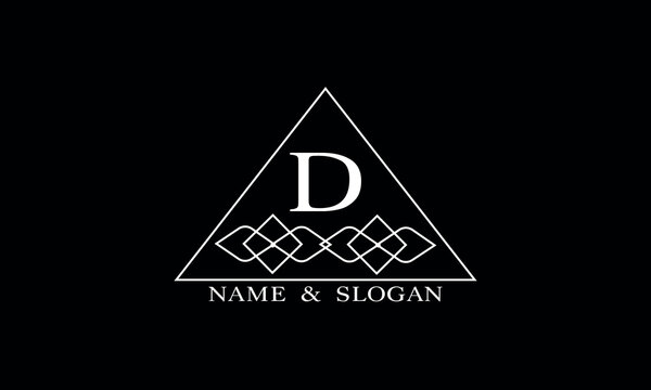 Vector logo design template with initial D. Monogram design for business sign, label, badge and more - Powered by Adobe