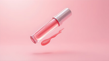 Transparent lip gloss tube, image created using AI
