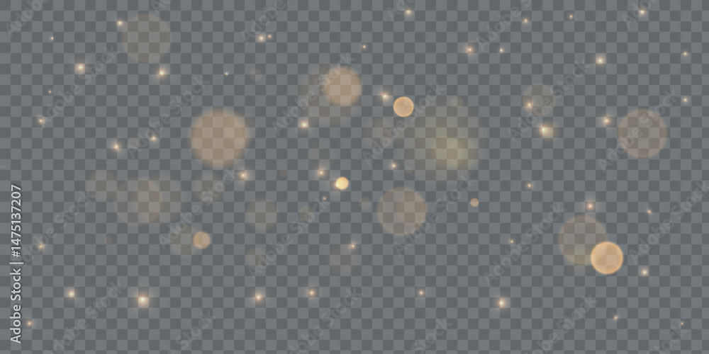 Poster glistering golden dust and shimmering stardust sparkles create a magical festive atmosphere. perfect