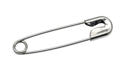 safety Pin isolated on solid white background