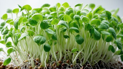 Pea plant sprouts