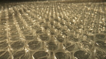 Close Up of Bubble Wrap Texture for Packaging Solutions