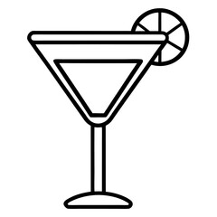 martini glass with a cocktail