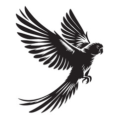 Graceful Lines of a Parakeet silhouette – Parakeet illustration – Minimalist Parakeet vector – Bird silhouette

