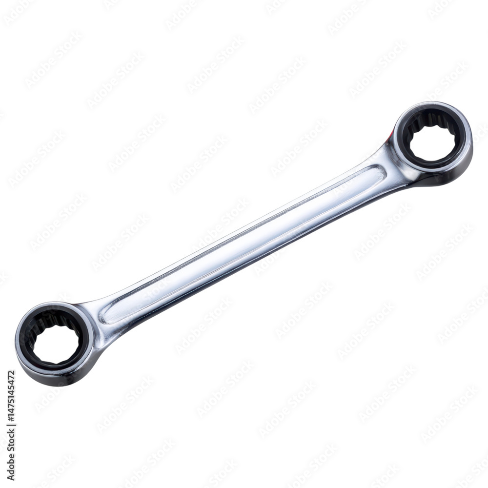 Aufkleber chrome wrench tool for mechanical applications and diy projects, isolated on transparent background.