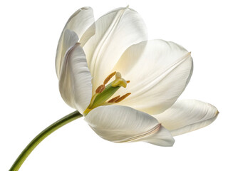 Obraz premium Tulip flower PNG, tulip bloom PNG, spring flower PNG, decorative flower PNG, transparent background image