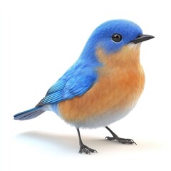 Fototapeta premium Eastern bluebird, a vibrant depiction of a small bird.