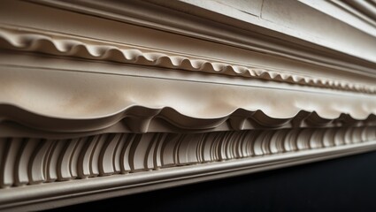 Public street and space architecture: decorative elements like plaster stucco, wall textures, moldings, and intricate patterns