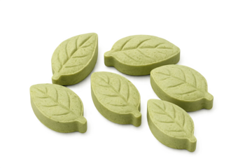 Green leaf-shaped bath bombs or soaps, often used for relaxation in baths. Concept Natural Ingredients, Aromatherapy Benefits, Eco-friendly Bath Products, Relaxation Techniques, Unique Gift Ideas