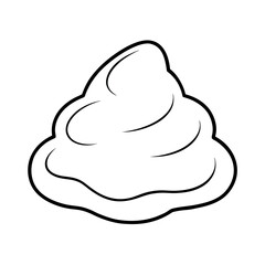 Outlined Foam Toy Shape Line Art Vector