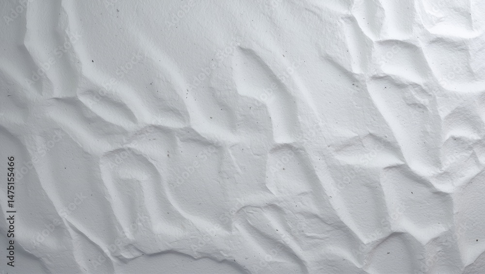 Poster white textured craft paper with leaf motifs as a recycled material backdrop for art and design