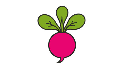 radish simple icon vector illustration