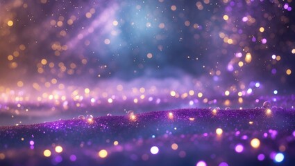 Glittery purple background with defocused lights.