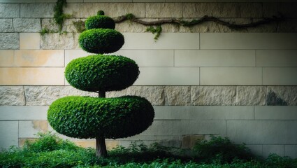 Beautiful botanical ornament featured on a sleek wall surface