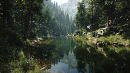 Obraz premium Dense Forest Around